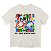 Cream my child may be non verbal but this mama ain's Heavy Core Tee - JahusDesignShop