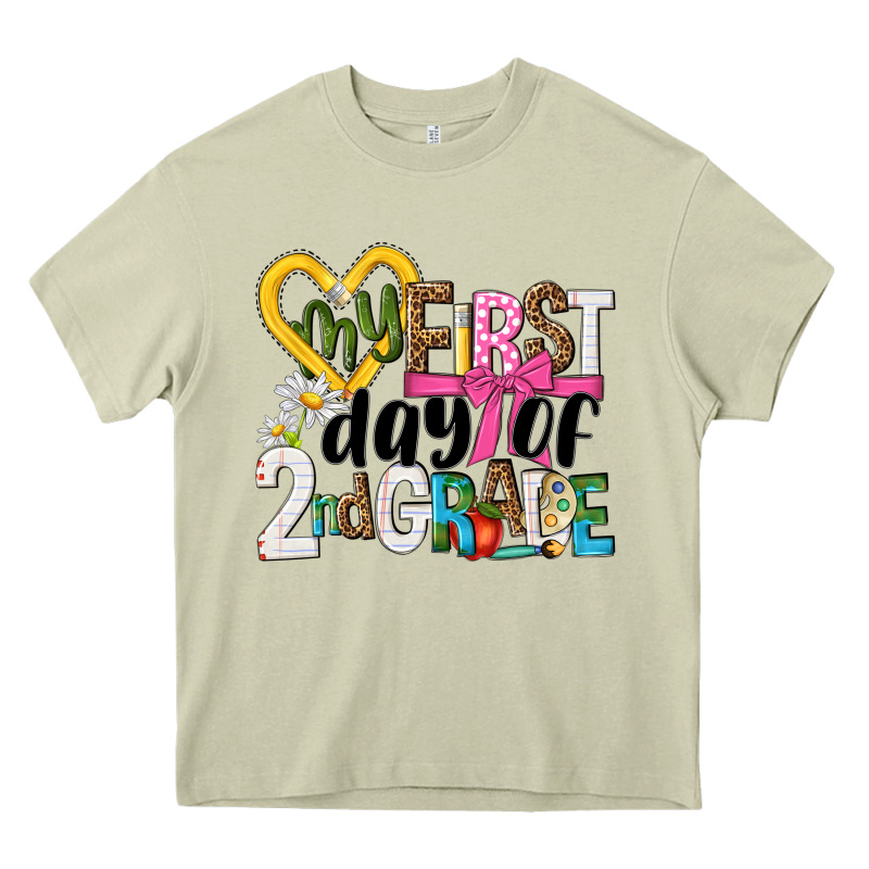 My First Day Of 2nd Grade Heavy Core Tee by NancyCooperArtShop | Teevron