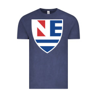 Vintage Denim new england college shield vectorized Vintage Tee - linhVisuals