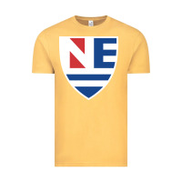 Vintage Mustard new england college shield vectorized Vintage Tee - linhVisuals