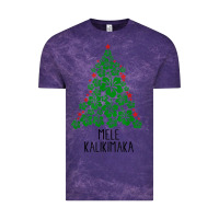 Cloud Purple hawaiian christmas tree mele kalikimaka hawaii tropical t shirt Vintage Tee - linhVisuals