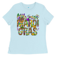 Baby Blue Little miss Mardi Gras Ladies Tee - BundleAndBundleShop