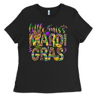 Black Little miss Mardi Gras Ladies Tee - BundleAndBundleShop
