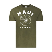 Vintage Olive hawaii flower for women hibiscus maui hawaii t shirt Vintage Tee - linhVisuals