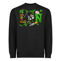 Black St. Patrick's Day LPN Heavyweight Sweatshirt - OliviaCreatesArt