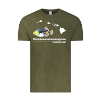 Vintage Olive humuhumunukunukuapua'a hawaii state fish t shirt Vintage Tee - linhVisuals