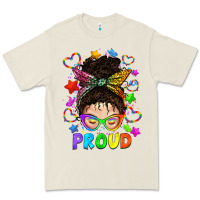 Lgbtq+ Messy Bun With Colorful Stars Premium Tee | Teevron