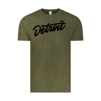 Vintage Olive DETROIT Vintage Tee - linhVisuals