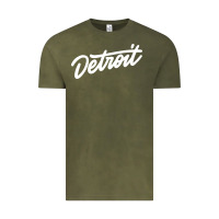 Vintage Olive DETROIT Vintage Tee - linhVisuals