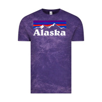 Cloud Purple alaska retro vintage mountains & outdoors wilderness state Vintage Tee - linhVisuals