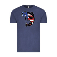 Vintage Denim american cod fish design fishing lover fisherman usa premium Vintage Tee - linhVisuals
