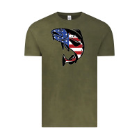 Vintage Olive american cod fish design fishing lover fisherman usa premium Vintage Tee - linhVisuals
