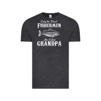 Vintage Black mens only the finest fishermen grandad premium Vintage Tee - linhVisuals