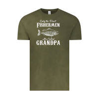 Vintage Olive mens only the finest fishermen grandad premium Vintage Tee - linhVisuals
