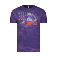 Cloud Purple mens reel cool step dad fishing funny fathers day Vintage Tee - linhVisuals