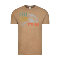 Vintage Coffee mens reel cool step dad fishing funny fathers day Vintage Tee - linhVisuals