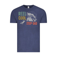 Vintage Denim mens reel cool step dad fishing funny fathers day Vintage Tee - linhVisuals