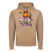 Vintage Coffee Happy Halloween with Skeleton Vintage Hoodie - texasbilliewilder