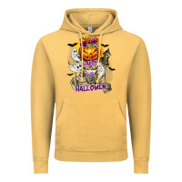 Vintage Mustard Happy Halloween with Skeleton Vintage Hoodie - texasbilliewilder