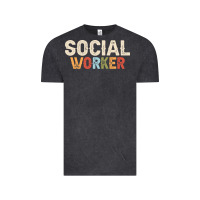 Vintage Black Social Worker Job Occupation Funny Birthday Vintage Tee - linhVisuals