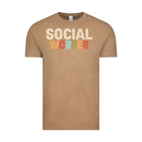 Vintage Coffee Social Worker Job Occupation Funny Birthday Vintage Tee - linhVisuals