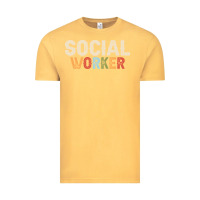Vintage Mustard Social Worker Job Occupation Funny Birthday Vintage Tee - linhVisuals