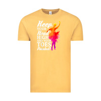 Vintage Mustard ballet dancer keep head high toes pointed ballerina teacher Vintage Tee - linhVisuals