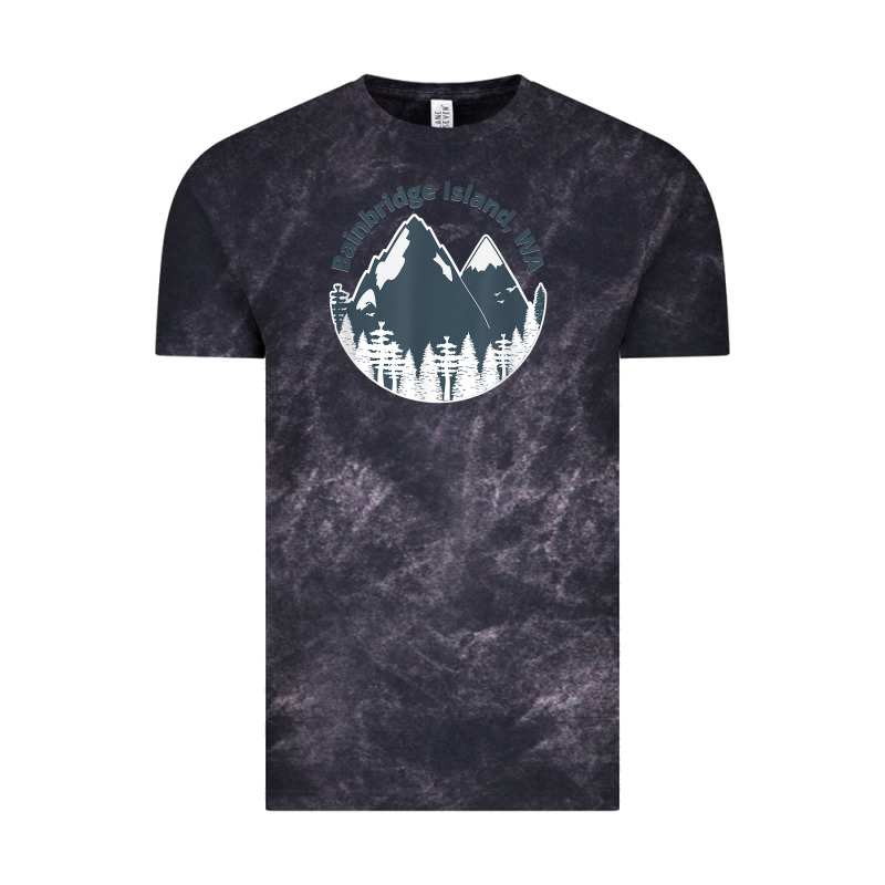 Bainbridge Island Wa Mountains Hiking Climbing Camping Vintage Tee by linhVisuals | Teevron
