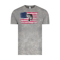 Cloud Rock bass fishing distressed american flag essential Vintage Tee - linhVisuals