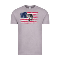 Vintage Zinc bass fishing distressed american flag essential Vintage Tee - linhVisuals