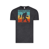 Vintage Black bassquatch! funny bigfoot fishing outdoor retro Vintage Tee - linhVisuals