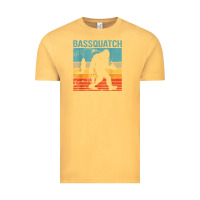 Vintage Mustard bassquatch! funny bigfoot fishing outdoor retro Vintage Tee - linhVisuals