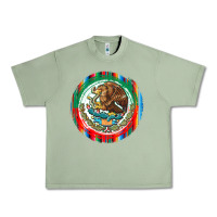 Oil Green Mexico Coat of Arms Urban Heavy Tee - texasbilliewilder
