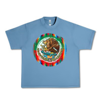 Pebble Blue Mexico Coat of Arms Urban Heavy Tee - texasbilliewilder
