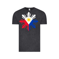 Vintage Black philippine flag hoodie pinoy flag filipino shirt pinoy sun Vintage Tee - linhVisuals