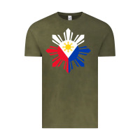 Vintage Olive philippine flag hoodie pinoy flag filipino shirt pinoy sun Vintage Tee - linhVisuals