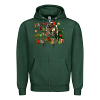 Sports Green Fa La La Trex Christmas Zipper Hoodie - FaDigitalArtStudio