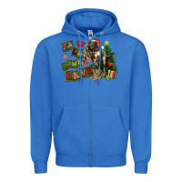 True Royal Fa La La Trex Christmas Zipper Hoodie - FaDigitalArtStudio