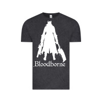 Vintage Black bloodborne zipped Vintage Tee - linhVisuals
