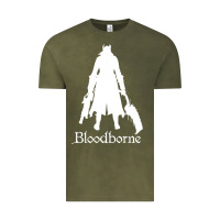 Vintage Olive bloodborne zipped Vintage Tee - linhVisuals