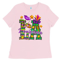 Bubblegum Pink Louisiana Ladies Tee - BundleAndBundleShop