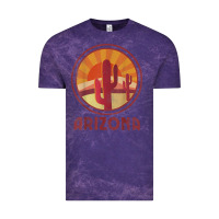 Cloud Purple arizona cactus sunset scene graphic t shirt Vintage Tee - linhVisuals