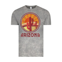Cloud Rock arizona cactus sunset scene graphic t shirt Vintage Tee - linhVisuals