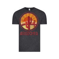 Vintage Black arizona cactus sunset scene graphic t shirt Vintage Tee - linhVisuals
