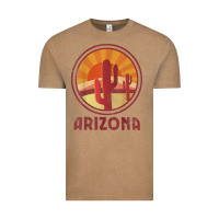 Vintage Coffee arizona cactus sunset scene graphic t shirt Vintage Tee - linhVisuals