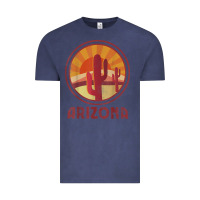 Vintage Denim arizona cactus sunset scene graphic t shirt Vintage Tee - linhVisuals