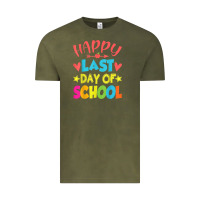 Vintage Olive happy last day of school teacher boys girls school last day Vintage Tee - linhVisuals