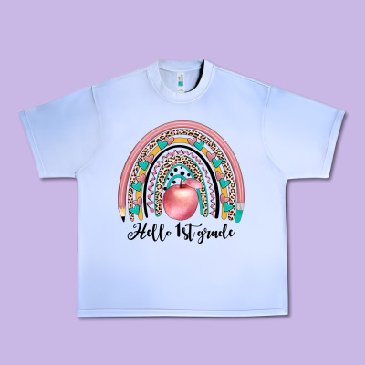 Hello 1 St Grade Urban Heavy Tee Designed By Jahusdesignshop
