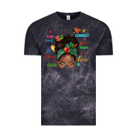 Cloud Black afro messy bun teach inspire love teacher blessed Vintage Tee - NancyCooperArtShop