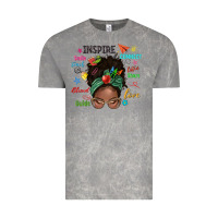 Cloud Rock afro messy bun teach inspire love teacher blessed Vintage Tee - NancyCooperArtShop
